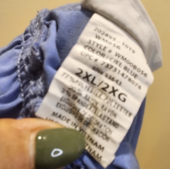 SCRUBSTAR women's ciel blue plus size scrub pants size 2XL - Picture 10 of 11